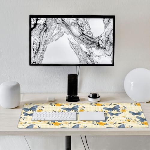 Grand tapis de souris de jeu papillon en caoutchouc pour clavier PC - 6