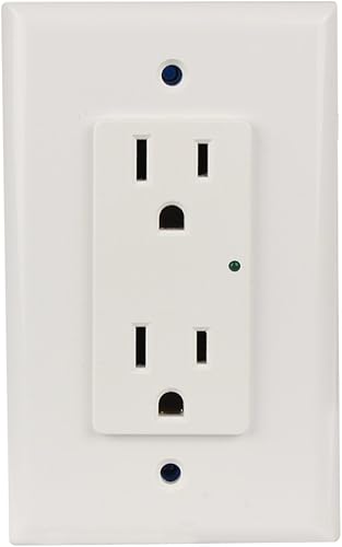 Element-Hz Power Series - Protector contra sobretensiones en pared con caja trasera de retroajuste, 1800 julios, color blanco