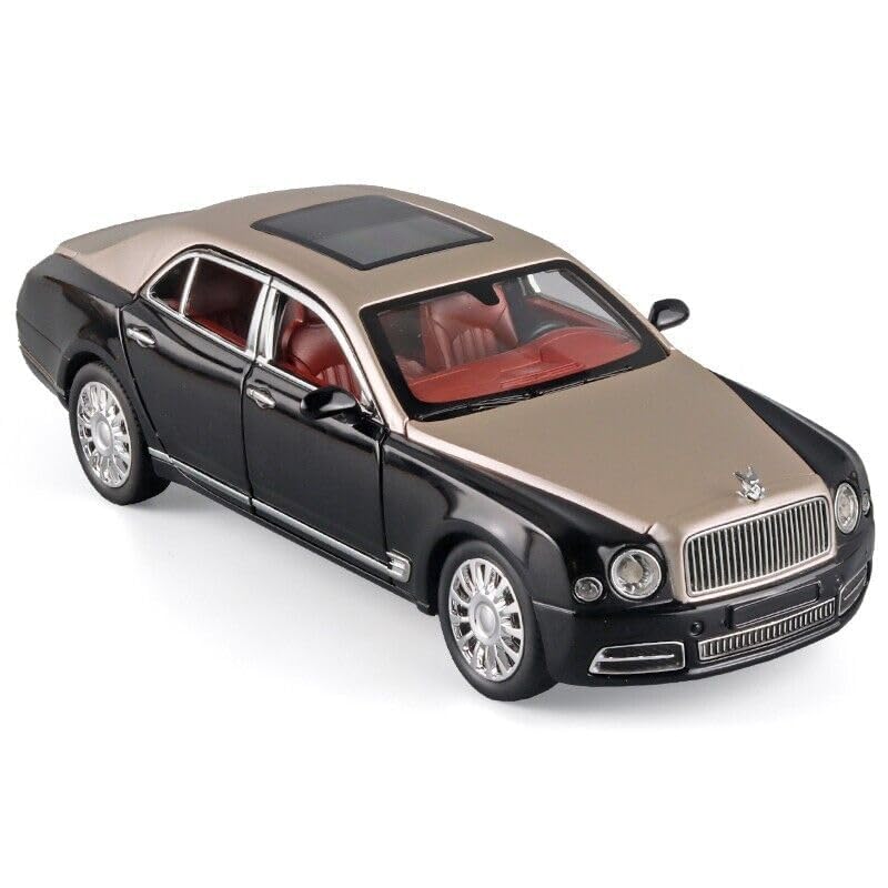 Image of SPITEN Bentley MULSANNE 1:24 Diecast Scale Model Metal Pull Back Toy car for Kids with Openable Doors & Light, Music Toy Vehicle for Kids - Colors as Per Stock