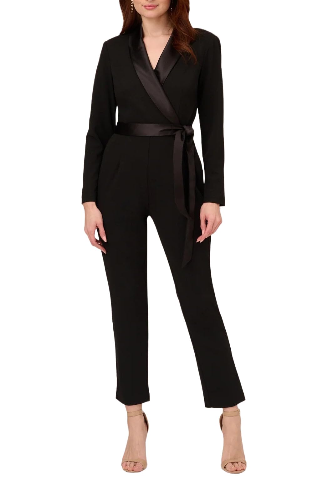 Adrianna Papellwomens Crepe Tuxedo Jumpsuit