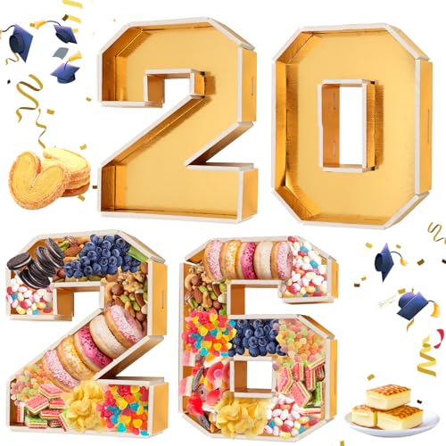 kaiolbly 2026 Gold Charcuterie Board Numbers Fillable Cardboard Food Tray
