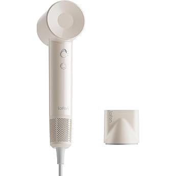 Laifen Hair Dryer, Negative Ionic Blow Dryer with 110, 000 RPM Brushless Motor for Fast Drying, High-Speed Low Noise Thermo-Control Hairdryer with Magnetic Nozzle, for Home, Travel(Silver)