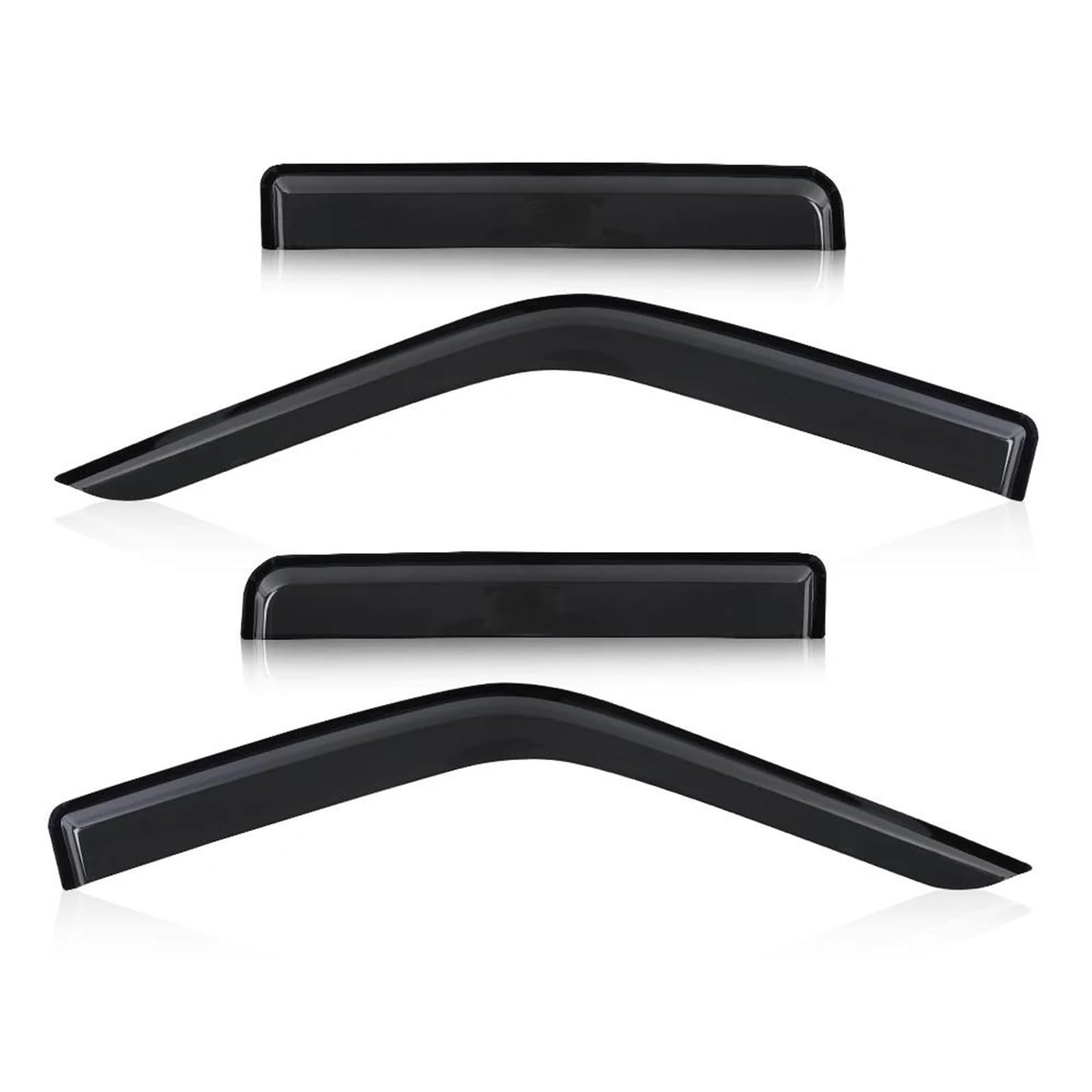 Viseras Viento para Nissan para Navara 1997-2005, Doble Cabina, Negro Mate, Deflector De Viento, Visera Protectora para Ventana. Guardias Lluvia
