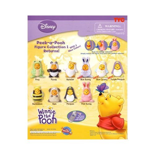 Winnie the Pooh Peek a Pooh Series 1 Revised Capsule Toys Set of 10