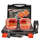  CRAWER Kabellose LED Funk- Rücklichter mit Magnet 7 Poolig 12 V IP65 Bluetooth USB Bremslicht Blinker Kennzeichenbeleuchtung Kennzeichen beleuchtung ECE-R4 ECE-R6 ECE-R7 ECE-R10 EMC Radio entstört