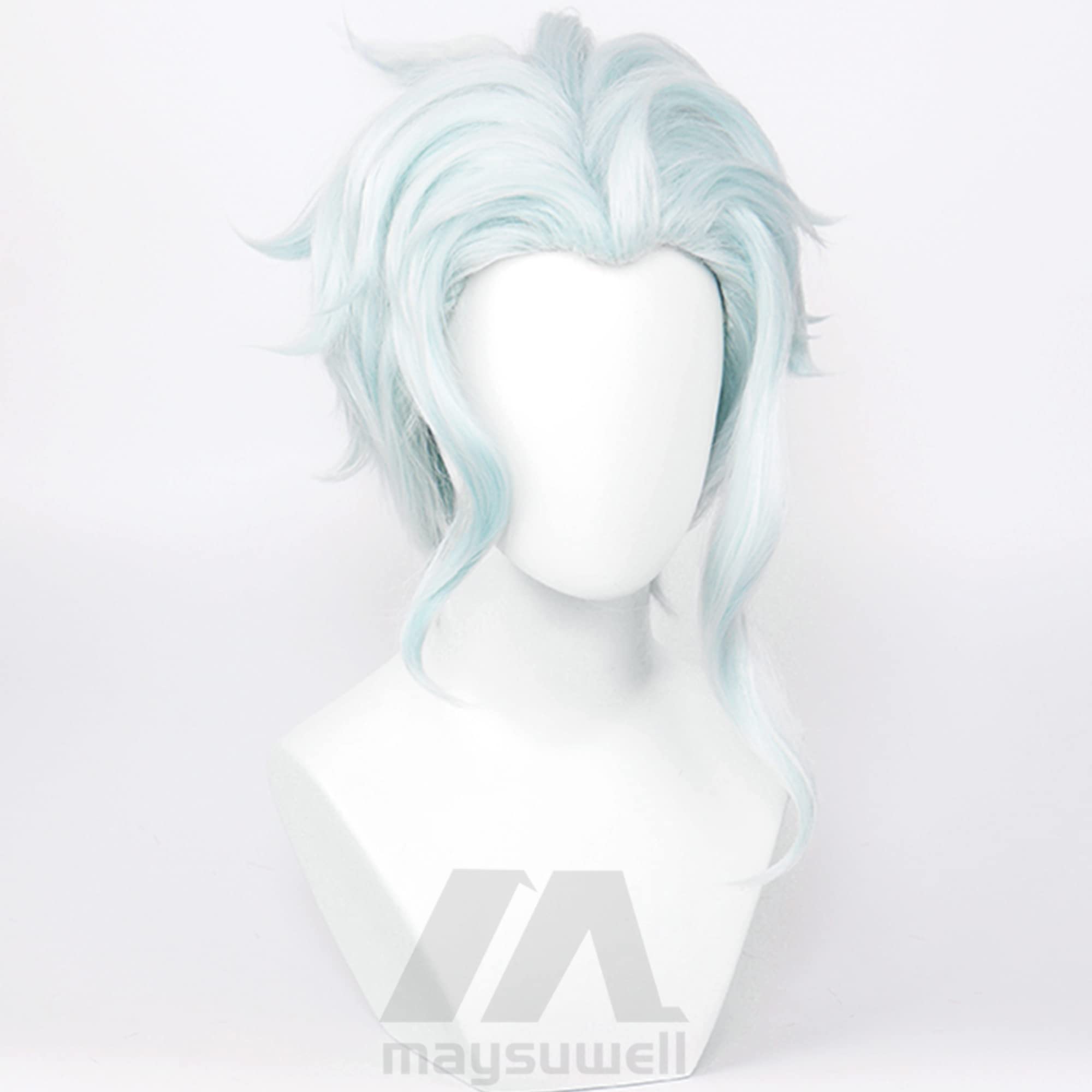 Sky Blue Cosplay Wig with Heat Resisitant Synthetic Costume Hairs for Women Men Halloween Christmas Cos Anime Party Replacement Wigs - Image 3