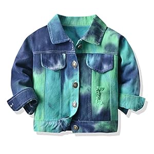 Susanlife Beccom Fashion Kids Jas Peuter Jongens Meisjes Dikke Jas Denim Tie-dye Casual Jas Kleding Kinderen Breaken…
