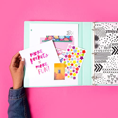 Avery + Amy Tangerine Designer Collection Mini Binder, 5.5" X 8.5", 1 Inch Round Rings, Watercolor Rainbow, 1 Mini 3 Ring Binder (18713) #TOP6