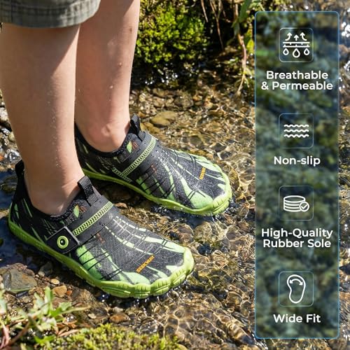 Image of SEEKWAY Barefoot Water Shoes for Kids - Wide Toe Box and Quick-Dry Sand Shoes Toddler for Hiking Swim Beach Pool Kayak Sport Accessories, Camping Essentials Must-Haves for Boys Girls Sizes