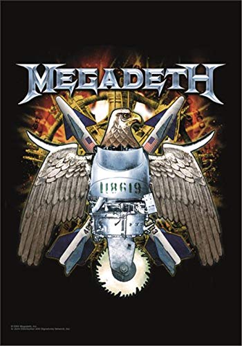 Heart Rock Originele vlag Megadeth Eagle, stof, meerkleurig, 110 x 75 x 0,1 cm
