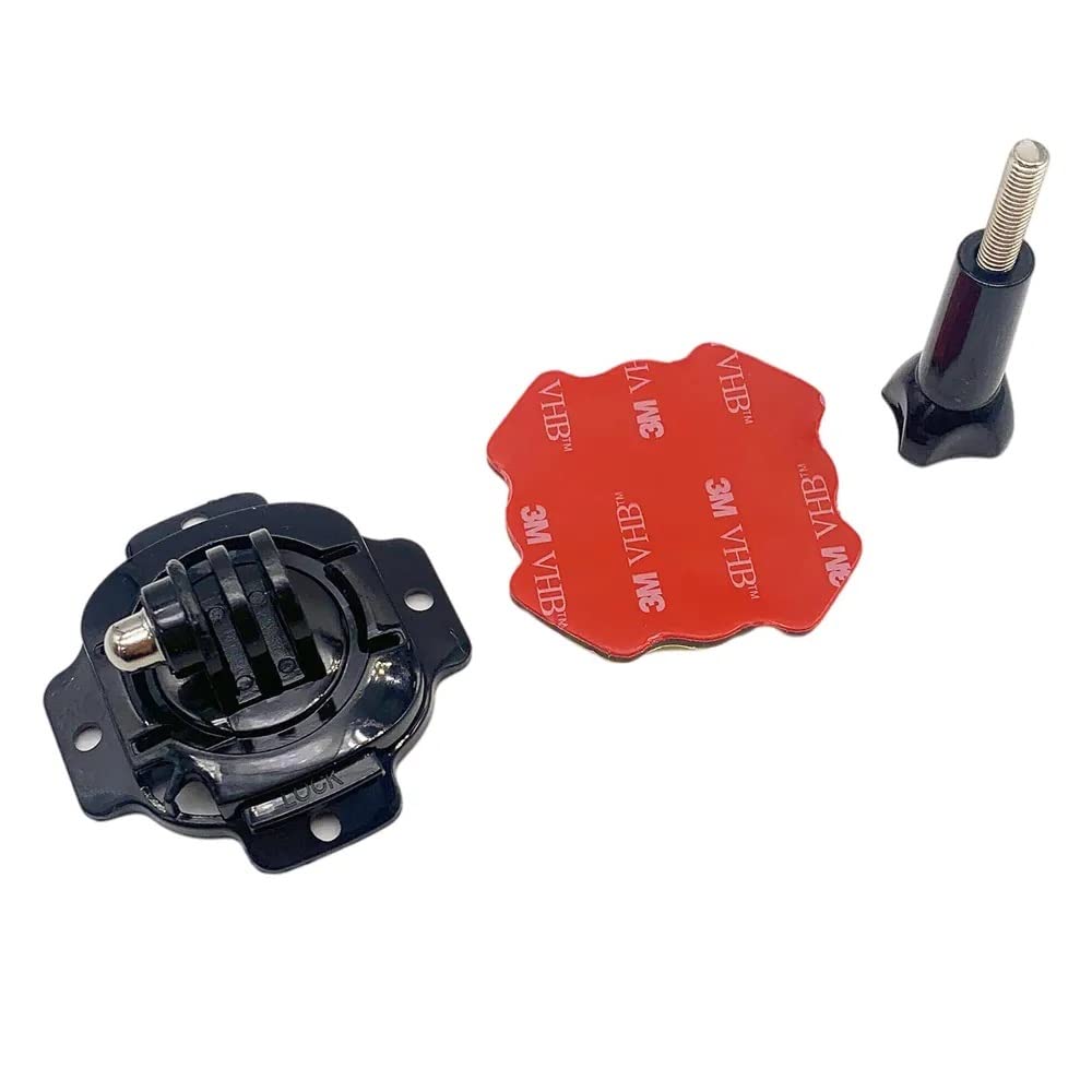 Action Pro 3M Sticker & 360 Degrees Rotation Lock Helmet Mount Compatible with GoPro-13/12/11/10/9/8/7/6/5/4/3+/3 /Insta 360/SJCAM/Yi/4K Eken Action Camera