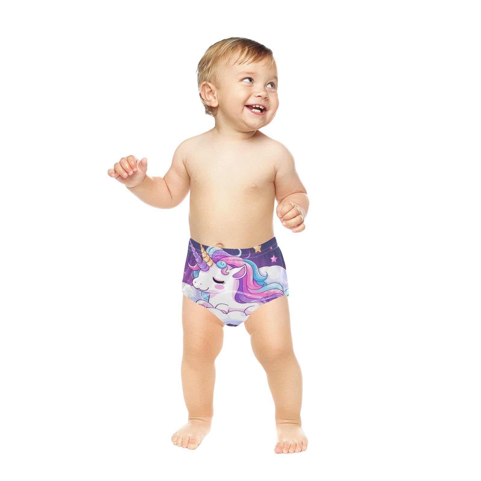 Coikll Cute Horse with Cloud Toddler Training Underwear Waterproof Baby Pee Pants -3T