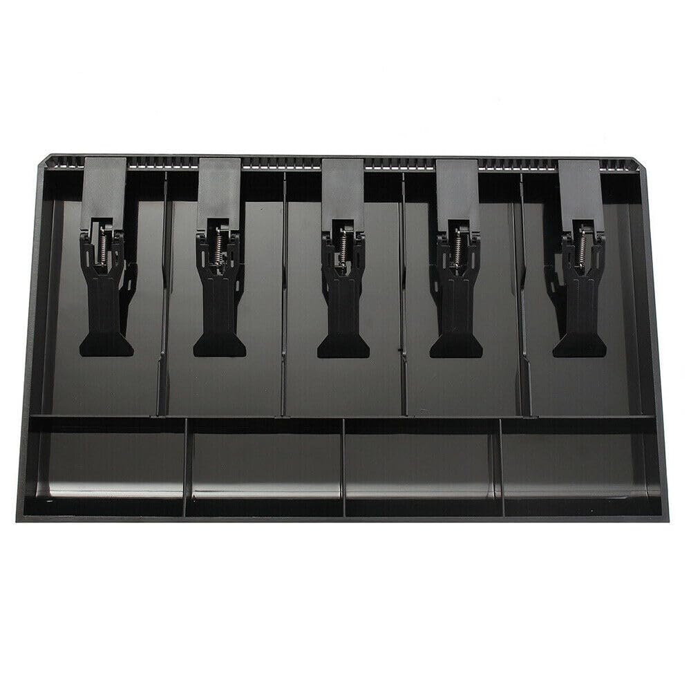 Niralasa 5 Slot Case Drawer, Counter Case Plastic Case Cash Register Box Cashier Coin Drawer Box Cash Drawer Tray (40.4 x 24.5 x 3.6cm/15.91 x 9.65 x 1.42inch)-image-24