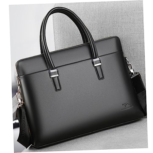 Maletín de piel para hombre DOITOOL para laptop casual y de negocios miniatura 1