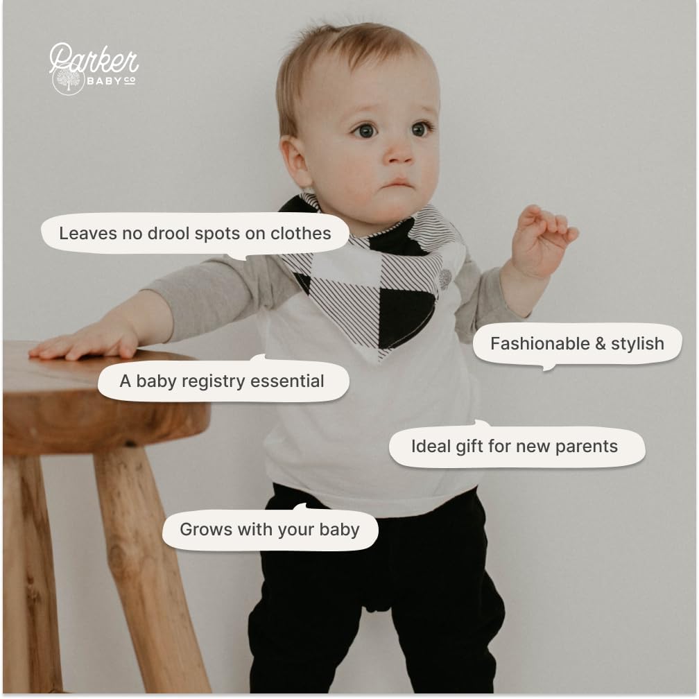 Parker Baby Bandana Drool Bibs for Boys, Girls & Unisex - Soft & Stylish Teething Bibs for Babies - Image 5
