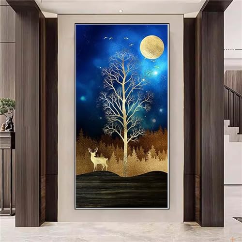 Broderie diamant grand format 90x180 cm pour illuminer votre salon et chambre