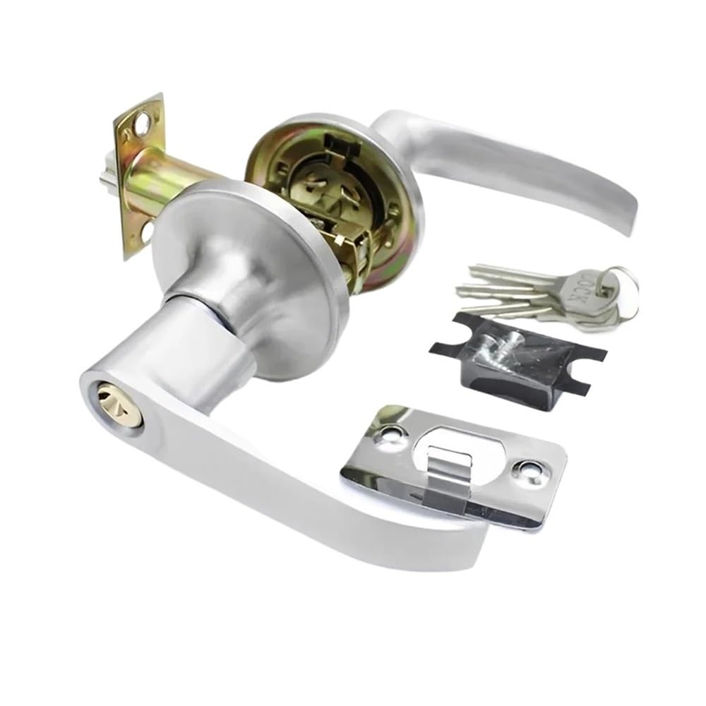 Diyouke Grey Keyed Privacy Door Handle Lock Set For Bedroom Office