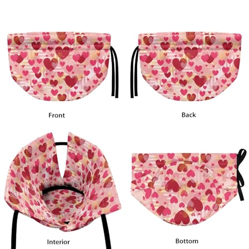 Image of Pink Heart Tea Cosy, Scratches-Proof Insulated Kitchen Teapot Dust Cover with Drawstring, Tea Pot Cozy Breakfast Warmer for Home Kitchen Table Decoration