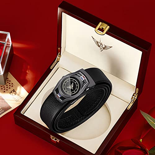 VANNANBA Men Belts Leather Male Slide Ratchet Work Casual Dress Belt Adjusatble with Gift Box3