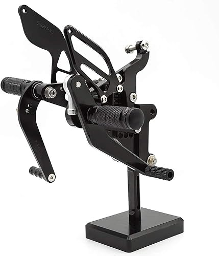 Miniatura 4 de PROCNC - Reposapiés de motocicleta ajustable de aluminio para Yamaha YZF R6 2003 2004 2005 (negro)