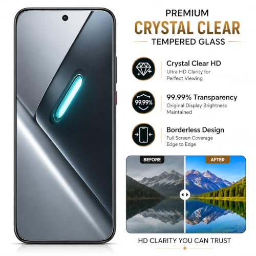 Image of ArmourPro 3D Borderless Tempered Glass for Poco X8 Pro, HD Clear Curved Edge to Edge Screen Protector, 9H Hardness, Oleophobic Coating, Case Friendly | Pack of 1