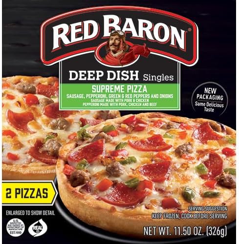 Red Baron Deep Dish Singles Supreme Pizza, 11.5 Ounce -- 12 per case.