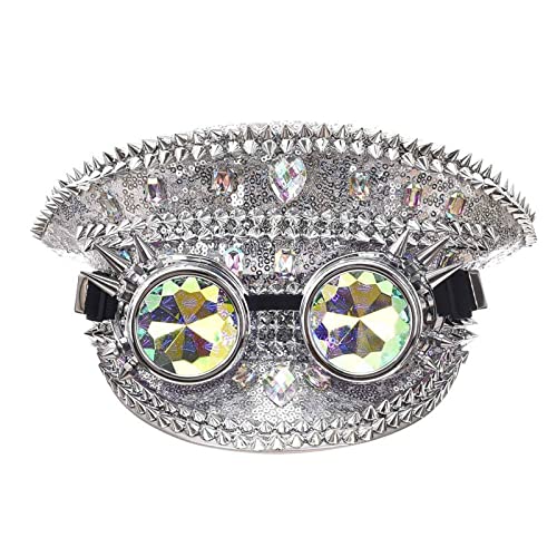 Youth Indoor Hat Nightclubs Style Sequin Top Hats For Men And Women Jazz Hats Stage Dance Performance (Silver, One Size) #TOP1