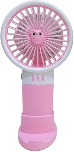 Fiarfiar Ventilador de escritorio Ventilador de mano con soporte para teléfono Ventilador silencioso de circulación de aire Ventilador de diseño