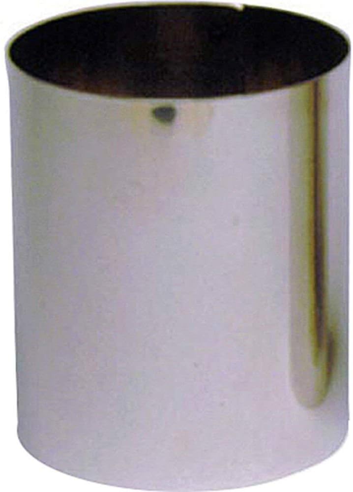 Matfer Bourgeat High Round Stainless Steel Tart Ring, 3"x3 1/2", Pack of 4