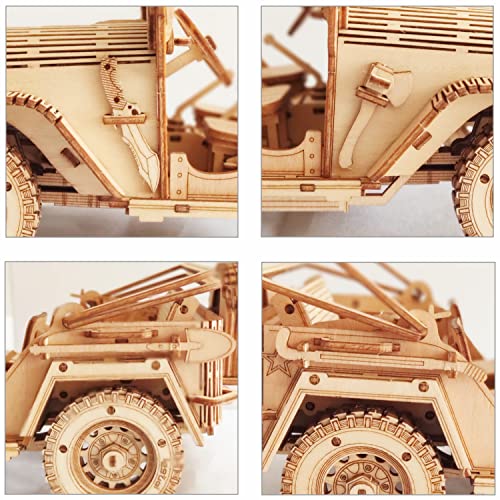 3D Wooden Puzzle - Wood Crafts Mechanical Off-Road Vehicle Building Model Kits - Wooden Stem Diy Brain Teaser Puzzle - Off-Road Vehicle Birthday Gifts For Adults And Teens Boys Girls #TOP5