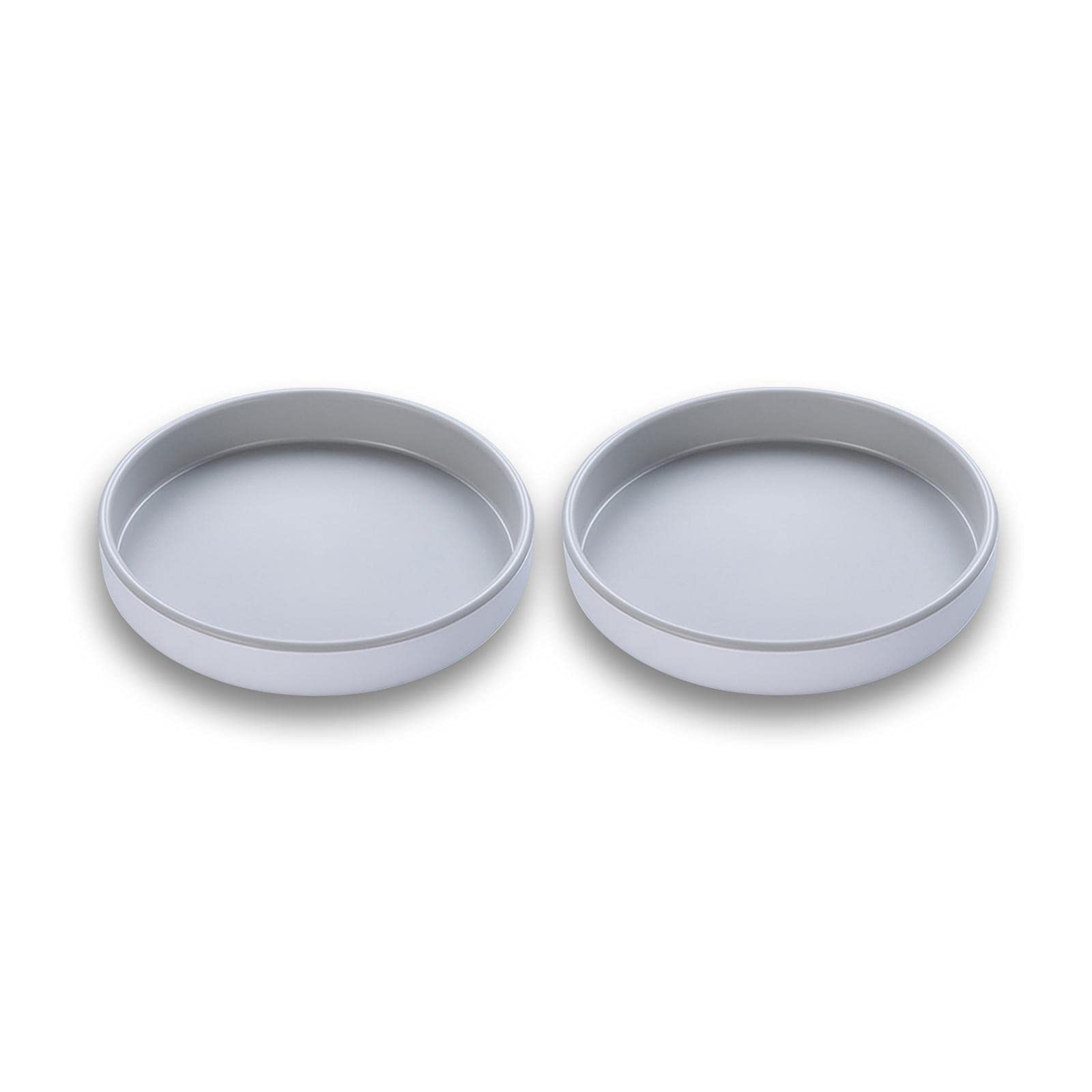 Lazy Susan Lot de 2 étagères à épices antidérapantes 25,4 cm pour cuisine, comptoir, meuble de présentation rotatif à 360 degrés Noir/gris