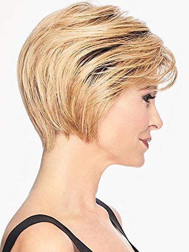 Shattered Bob Wig Color SS25 Ginger Blonde - Hairdo Wigs 6.5" Short Chin Length Textured Bangs Tousled Layers Heat Friendly Synthetic Basic Avg Cap Bundle MaxWigs Hairloss Booklet