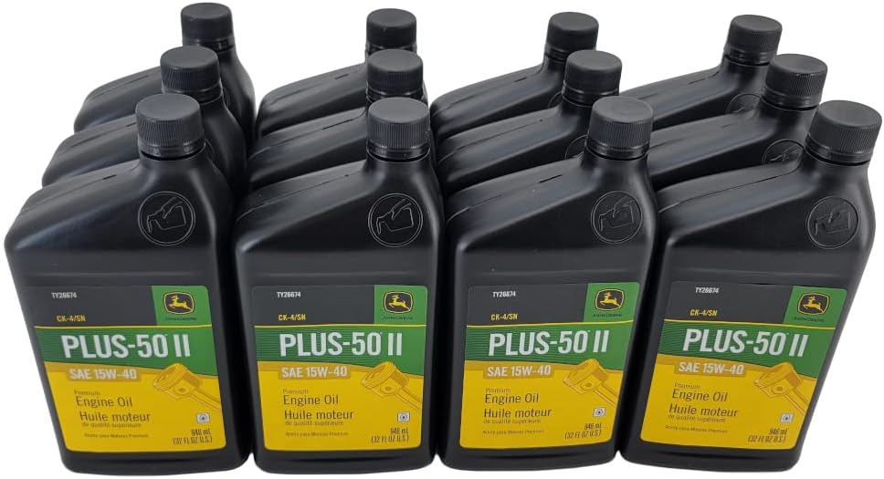 John Deere Original Equipment (12 PACK) 32oz. Plus-50 SAE 15W-40 - TY26674