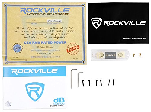 Rockville Db15 6000 Watt Peak/1500W Rms Mono 2 Ohm Amplifier Car Audio Amp #TOP6