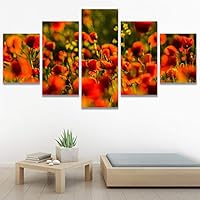 SIGNWIN 5 Panel Canvas Wall Art Modern Art for Home Decorations Ready to Hang - 60
