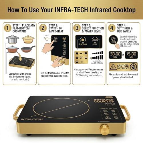Image of Hashwow Induction Stoves Electric Stove Without Gas with LED Display, Auto Switch Off Induction Cooktop & Over-Heat Protection with 8 Preset Indian Menu Options & Timer Modes Chulha Cookware