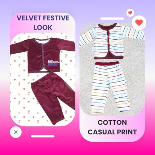 Image of REVOLTEK Baby Long Sleeve Winter swetashirt hoodie coat warm pants Dress snowsuit Sleep Suit for Boys and Girls Pack of1