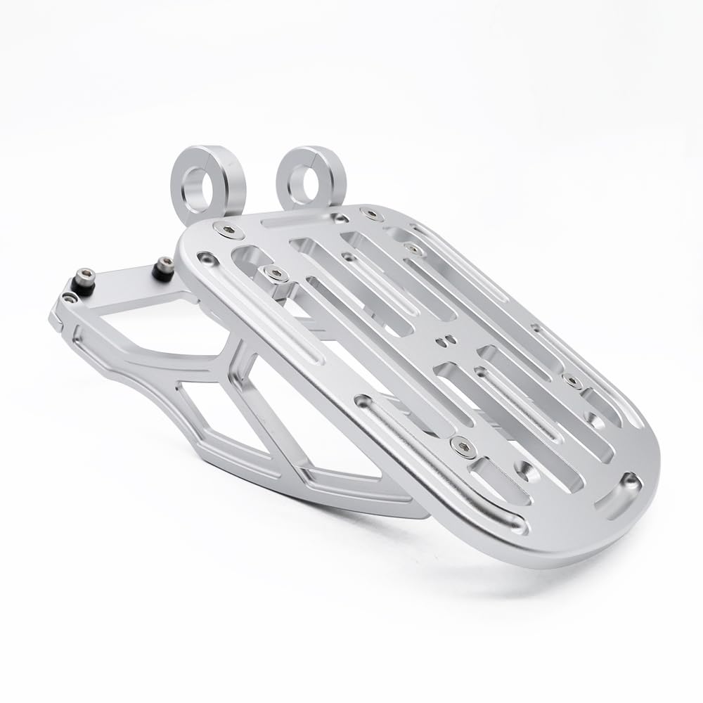 Motorrad-Gepäckträger, Gepäckträger, Sitzbezüge, Halterung für HD Dax 125 ST125 2022 2023 2024 2025, CNC, silberfarbenes Aluminium