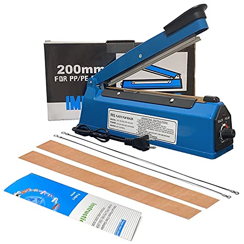 Bag Sealer, Heat Sealer, Impulse Heat Sealer 8in Heat Sealer Bag Sealer Machine Thermal Heat Sealer Durable Airlock Kraft Bag Plastic Bags Mushroom Bag Paper Bag Convenient To Keep The Food Freshnes