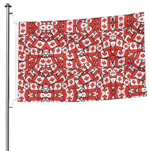 Xlewsieu Black-48 Kanadische Flagge 15,7 x 2,4 m