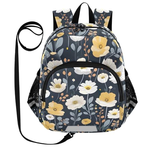 Floral Spring Flowers Toddler Harness Backpack for Boys Girls 3-6 Years Kids Backpack with Anti Lost Safety Leash Child Leash Backpack for Travel Preschool Walking