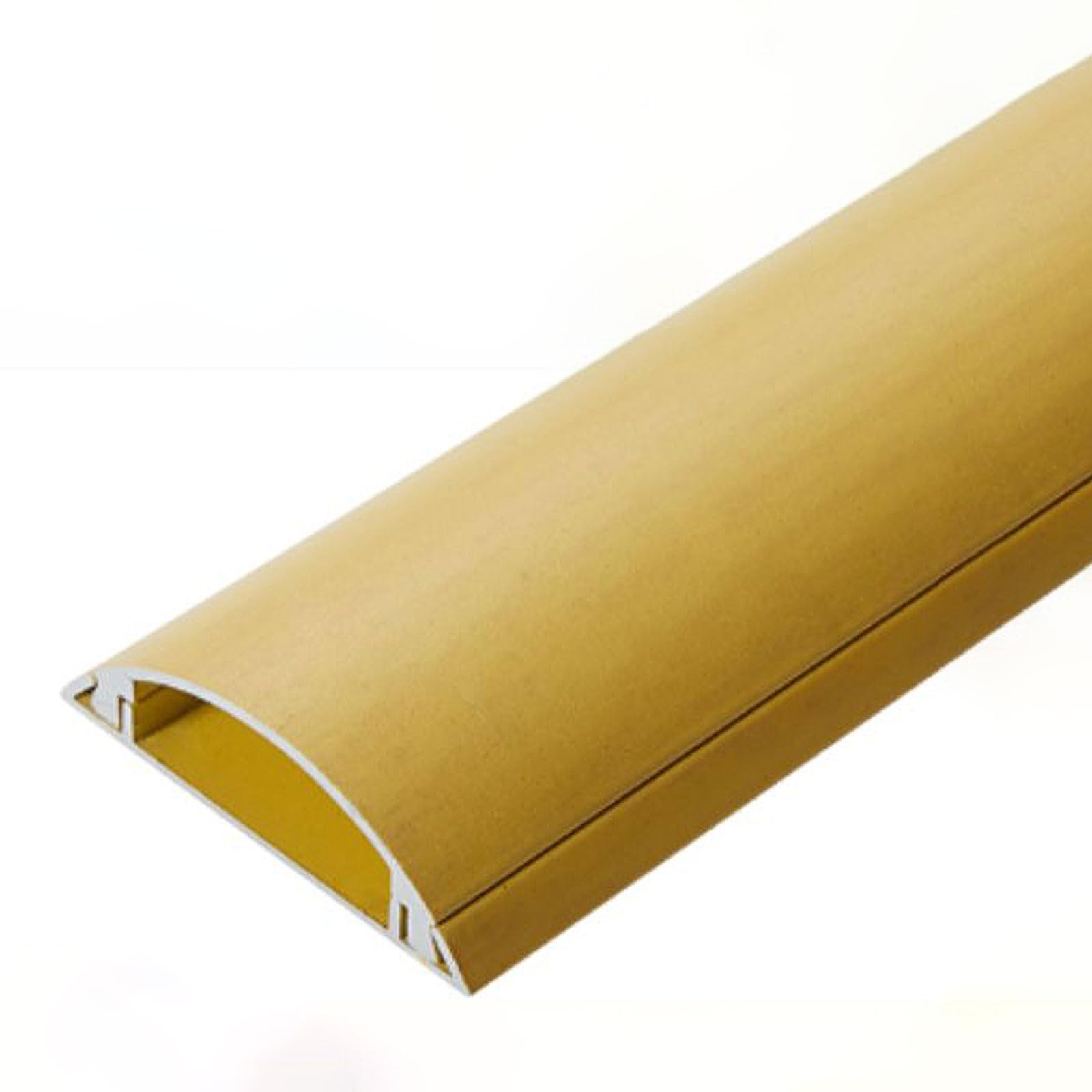 Kabelkanäle, Aluminium-Kabelkanal, Lautsprecherkabel-Versteck, wandmontierter TV-Kabel-Versteck, halbrund, selbstklebend for die Wandmontage von TV-Kabeln, Abdeckung des Kabelkanals(Yellow,5#)