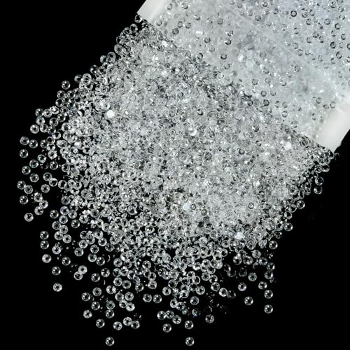 qiipii 5300PCS 3mm Transparent Resin Rhinestones Bulk Flatback Jelly Resin Stones SS10 Clear Bling Diamonds Gems Crystals Tumblers Bottles Charms for Nails Face Eyes Makeup Body Crafts Beauty Decor