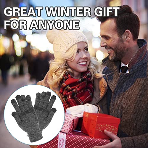 Milduall Winter Warm Gloves, Knitted Touch Screen Gloves Anti-Slip Thermal Gloves Cold Proof Mittens with Thickened Elastic Windproof Cuff for Outdoor Cycling Hiking Climbing Sports Bicycle - Image 8