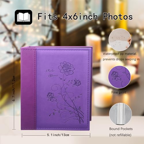 Miaikoe Small Photo Album 6x4 2 Packs, Each Pack Holds 50 Vertical Pictures - Image 2