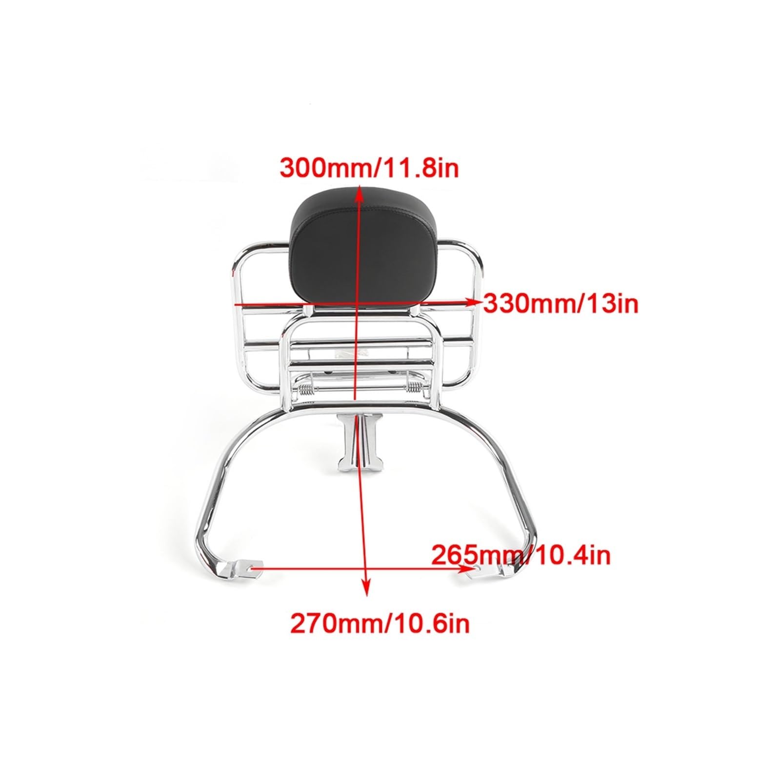Portaequipajes Trasero Moto Portaequipajes Trasero con Cojín De Respaldo Apto para Sprint Primavera 150 Suministros Motocicleta Piezas Accesorios Soporte