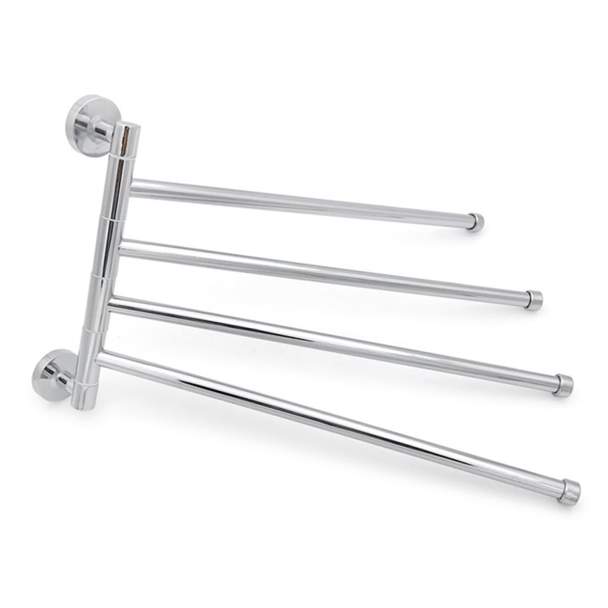 Portasciugamani Girevole in Acciaio Inox Argento per Bagno | 1 Pezzo, Accessori Bagno Coordinati, Finitura Antiruggine, Soluzione Salvaspazio per Cucina