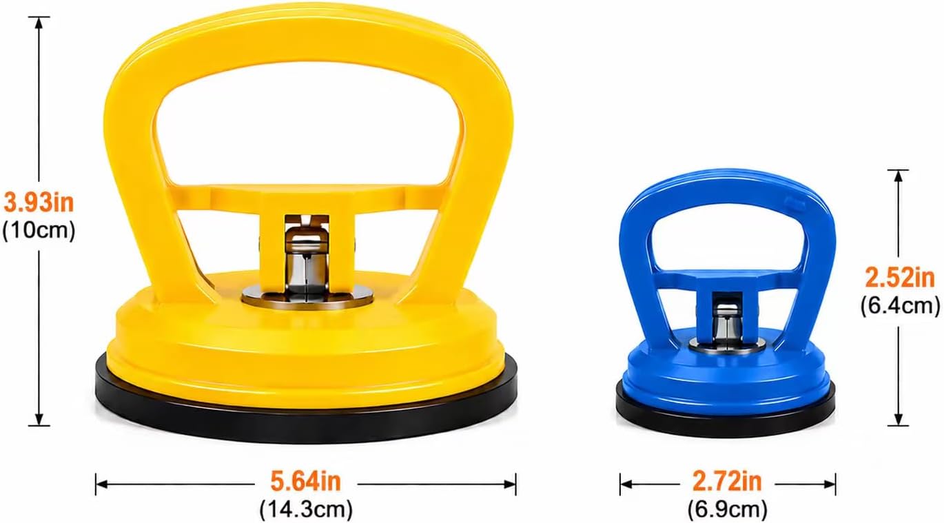 Car Dent Puller, Heavy Duty Suction Cup for Glass/Tile/Mirror - 50lbs, Suction Cup for TV Screen Removal Tool/Window Replacement/Moving Furniture, 3 Pack