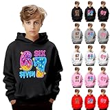 Design imprimé fluo et sportif accrocheur : impression « 67 Six Seven » qui attire tous les regards avec des détails colorés (par exemple Par exemple, néon lumineux, panier de basket – parfait pour un look décontracté et urbain tendance au printemps et à l'automne.