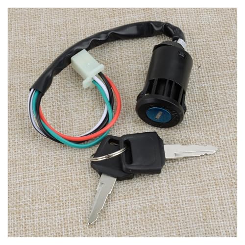 Interruptor de encendido universal de 4 cables con llaves para arranque de scooter 3